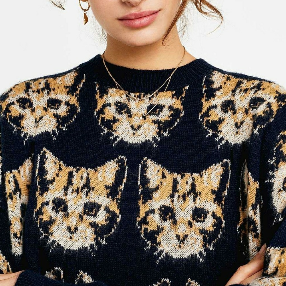 In Search Of (ISO): UO Cat Crew Neck Jumper